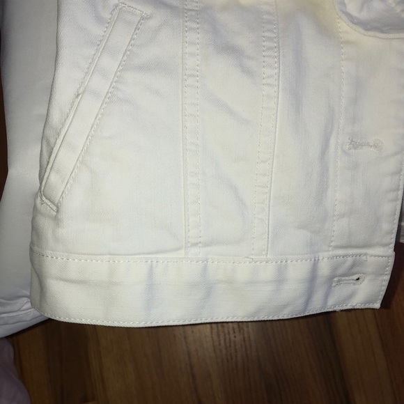 Ann Taylor Petite Tie Sleeve Denim Jacket - Picture 9 of 10